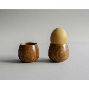 Porte-œufs en bois naturel élégant, 2 pièces, pour la décoration de la table de petit-déjeuner, qualité supérieure, prix incroyable - Product Image 6