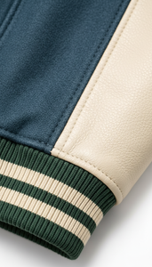 Vêtements en gros de style américain professionnel en mélange de laine chenille avec lettres, streetwear pour lycée - Product Image 4