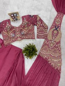 คอลเลคชั่นผ้าส่าหรีสำเร็จรูปงานปักหนักพิเศษสำหรับงานแต่งงาน - Product Image 3