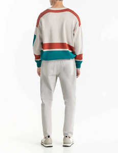 Pull d'hiver décontracté pour homme, chaud et épais, avec logo respirant sur le devant, design torsadé tricoté - Product Image 3