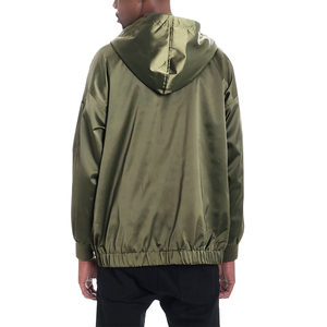 Adult <b>Men's</b> Polyester Made Casual Satin <b>Jacket</b> Navy Full Zipper Up <b>Long</b> Sleeve Silk Satin Warm Winter <b>Jacket</b> - Product Image 2