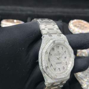 Luxury <b>Diamond</b> Hip Hop Automatic Movement Luxury <b>Watches</b> VVS1 Bussdown Moissanite <b>Watch</b> Iced Out for Men with Box - Product Image 5