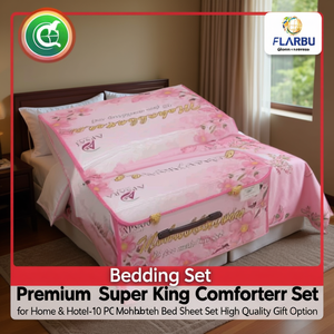 Premium Super King Comforter Set for Home & Hotel-10 PC Mohabbatein Bed Sheet Set High Quality Gift Option - Product Image 3