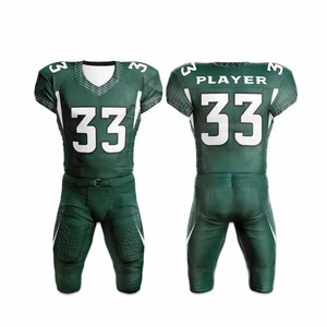 Custom American Football Uniform Set Men's V-Neck Jersey Pants Sublimated Print Moisture Wicking Fitted Style Number - Product Image 5