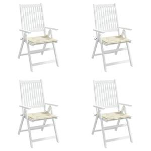 Juego de 4 Cojines para Sillas de Exterior de Tela Oxford Crema, 100% Poliéster - Product Image 4