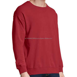 เสื้อสเวตเตอร์คอกลมสำหรับผู้ชายผ้าฝ้ายแขนยาวผ้าคอตตอนไซส์ใหญ่พิเศษระบายอากาศได้ดีโลโก้ตามสั่ง - Product Image 5