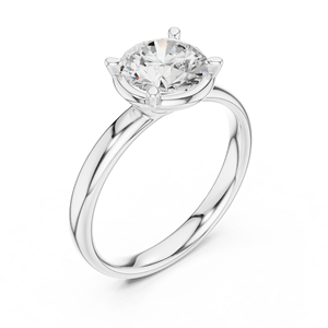 Bague de fiançailles solitaire élégante pour femme en argent 925 avec moissanite taille ronde, bijoux de mariage de luxe de qualité supérieure - Product Image 4