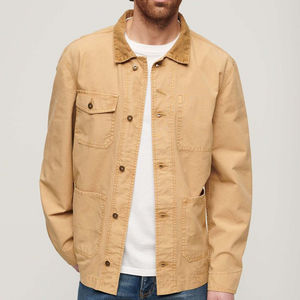 Chaqueta Safari de Lona de Algodón Personalizada para Hombre, Chaqueta de Otoño con Cuello y Bolsillos, a Prueba de Viento, Estilo Moderno y Urbano - Product Image 1