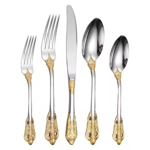 Contemporary Dining Flatware Metal Cutlery <b>Set</b> Stainless Steel Spoon Fork Knife <b>Set</b> Durable Stylish <b>Kitchen</b> <b>Accessories</b> - Product Image 3