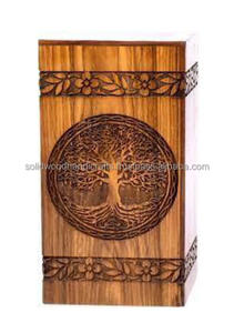 Urnas de cremación para adultos Urnas de madera para adultos Urnas funerarias Tamaño personalizado Suministros funerarios - Product Image 4