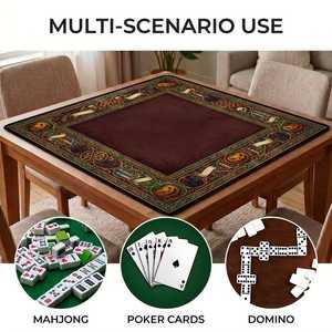 Medieval Halloween Mahjong Mat Illuminated Manuscript Poker <strong>Table</strong> Cover Non Slip Noise Reducing - Product Image 3