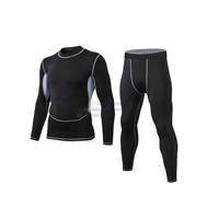 Ensemble de vêtements de sport pour homme, legging de compression, rashguard, 2 pièces, pour entraînement, fitness, arts martiaux