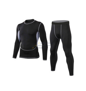Conjunto de 2 Piezas de Ropa Deportiva para Hombre, Leggings de Gimnasio, Traje de Compresión, Ropa Deportiva para Entrenamiento, Fitness, Artes Marciales - Product Image 4
