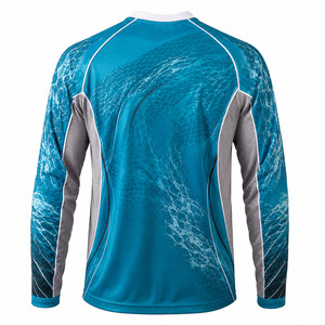 เสื้อเจอร์ซีย์ตกปลาแขนยาวผู้ชายแบบ OEM สั่งทำพิเศษ UPF 50+ แห้งเร็ว ระบายอากาศ ป้องกันแบคทีเรีย พิมพ์ลายแบบ Sublimation โพลีเอสเตอร์ 100% สำหรับการแข่งขัน - Product Image 3