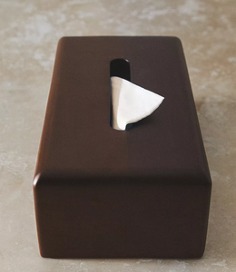 Caja de pañuelos de madera rectangular con tapa, diseño con perilla de latón, artesanía en madera de acacia, soporte para pañuelos, precio superior - Product Image 3