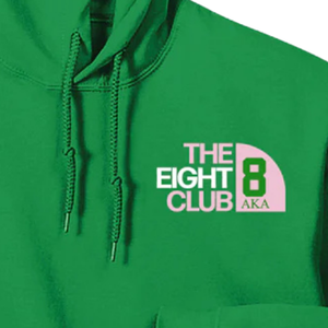   เสื้อฮู้ดปักลาย The Eight Club 8 สีเขียว ผ้าฝ้ายพรีเมียมเนื้อนุ่ม สวมหัว มีฮู้ด แบบยูนิเซ็กซ์ - Product Image 6