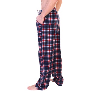 <b>Men's</b> Plus Size Cozy Fleece <b>Pajama</b> Pants Warm Breathable Soft <b>Flannel</b> Trousers with Plaid Pattern in Multi Colors - Product Image 2
