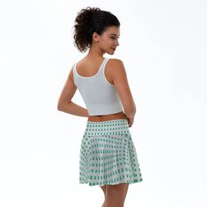 Falda Skater Informal y Cómoda para Mujer, con Diseño Fruncido y Textura Esponjosa, Venta Directa de Fábrica, Impresión Bajo Demanda, EffiPrint - Product Image 2