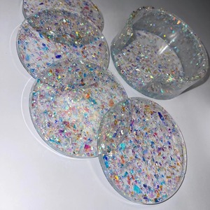 High Quality Classic Stylish <b>Epoxy</b> Resin Coasters Customized Design Eco-Friendly Water <b>Coffee</b> Tabletop Use Customized Color - Product Image 1