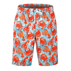 Pantalones Cortos de Playa para Hombre con Cintura Elástica, de Poliéster, Estilo Urbano, Secado Rápido, Color Sólido, Más Vendidos - Product Image 1