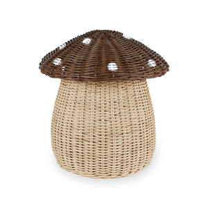 Cesta de almacenamiento de ratán tejida natural para decoración de dormitorio infantil, cestas organizadoras decorativas - Product Image 1