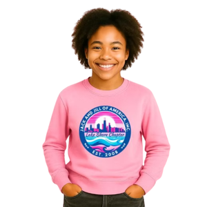 Sweat-shirt rose à col rond pour filles, pull décontracté à manches longues, streetwear quotidien, vêtements confortables pour un style de vie actif - Product Image 1