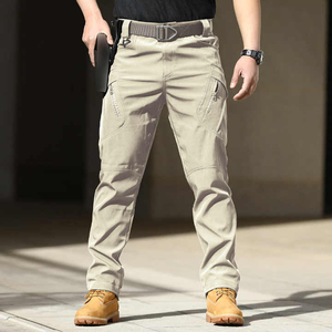 Pantalones Cargo de Mezclilla Tácticos Vintage para Hombre, Corte Recto, Multibolsillos, Elásticos, con Remaches, Estilo Biker, para Trabajo al Aire Libre - Product Image 6