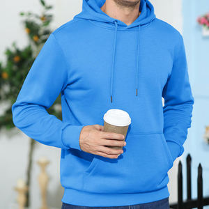 Sudadera con Capucha Extra Grande de Algodón de Alta Calidad, Forro Polar Grueso, Hombros Caídos, Lisa, Personalizable, para Hombre, para Venta - Product Image 5