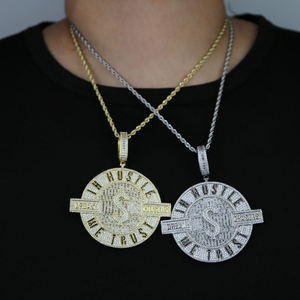 จี้เพชรน้ำแข็ง Dream Chasers เงินแท้ 925 ชุบทอง 18K ประดับคริสตัลหรูหรา สไตล์ Unisex - Product Image 5