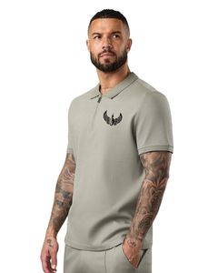 เสื้อโปโลผู้ชายสีเขียวเซจ ผ้าเจอร์ซีย์เนื้อเรียบ สวมใส่สบาย ระบายอากาศได้ดี เหมาะสำหรับเล่นกอล์ฟในฤดูร้อน ทรงพอดีตัว ไม่ยับง่าย สามารถสั่งตัดได้ - Product Image 1
