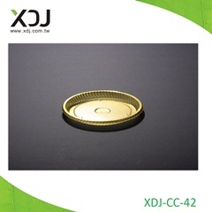 Taiwan 4 Inch Recyclable <b>PET</b> Cake Tray Disposable round Dessert Decoration Tray for Food Packaging Embossed Printing - Product Image 1