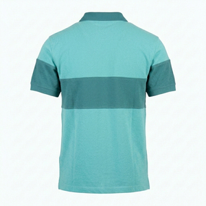 Men's Short Sleeve Color Blocked <b>Polo</b> <b>Shirt</b> Oxford Fabric Casual Style Regular Length Teal Blue - Product Image 4