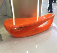Wasserdichter Fiberglas-Mondstuhl für Einkaufszentren Lange Bank Bestseller Moderne Bank