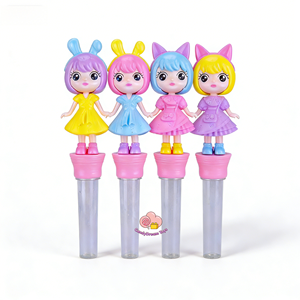Juguete de sonajero de plástico portátil con forma de muñeca para niñas, relleno de gomitas, juguete educativo suave con sonido para niños - Product Image 5