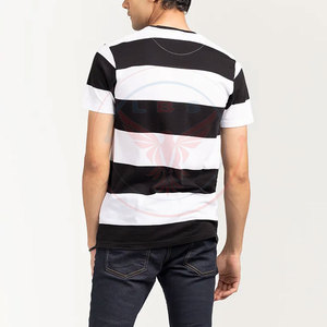 T-shirts à manches courtes pour hommes de haute qualité, logo personnalisé, coupe classique, polyester/coton, respirant et à séchage rapide - Product Image 4