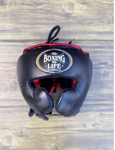 Custom Made No Boxing No Life Red and Gold Real Cowhide <b>Leather</b> Boxing Gloves Headgear Groin Guard Set Lace-Up Lightweight - Product Image 6