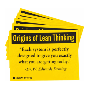 Étiquettes autocollantes durables et imperméables Lean Thinking 3,5x5 po pour la gestion visuelle - Product Image 2
