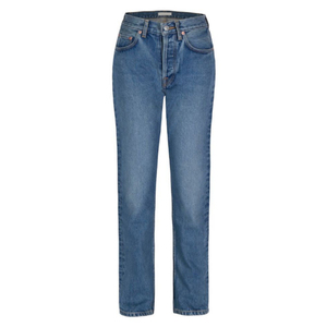 Stretchy Women Denim Pants High Rise Fit Flare Jeans Dark Indigo Denim <b>Trousers</b> Casual Boutique Women Apparel - Product Image 1