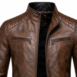 Wholesale Genuine Leather <b>Jackets</b> Manufacturer Premium Fashion Apparel Supplier OEM ODM Private Label Custom <b>Biker</b> <b>Jackets</b> - Product Image 6