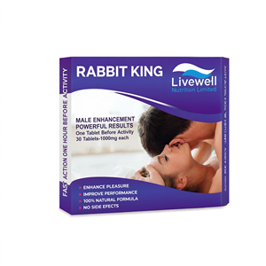 Comprimés d'amélioration masculine Rabbit King 1000mg 30 unités Formule naturelle Sans effets secondaires pour hommes - Product Image 3