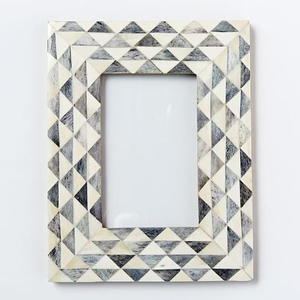 Cadre photo carré en résine colorée avec incrustation d'os, fait main, moderne et élégant, taille personnalisée FAIZA CRAFT FC-249 - Product Image 5