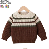 Pull en maille personnalisé pour garçons, écologique, respirant, anti-rétrécissement, anti-boulochage, anti-plis, en polyester/coton, pour enfants, hiver