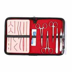 Professional Stainless Steel Silicone Pad Suturing Kit Wound Closure Training <b>Tools</b> for Medical Students Clinic Use Plastic - Product Image 2