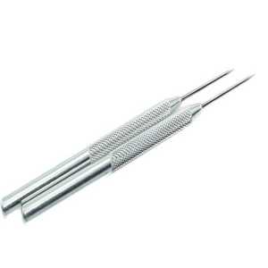 Ensemble d'outils à aiguilles en argile Tegg, 2 pièces, aiguilles de précision en acier inoxydable pour la fabrication de bijoux en cuir, le perçage et le bricolage ZetomedPro - Product Image 1