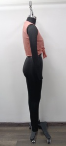Débardeur en tricot à col en V de couleur unie pour femme avec nœud papillon, gilet décontracté sans manches - Product Image 3