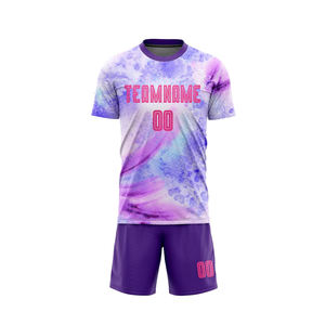 ราคาขายส่งปี 2026 กางเกงขาสั้นสั่งทำพิเศษและเสื้อฟุตบอลแห้งเร็ว โพลีเอสเตอร์พิมพ์ลาย ชุดฟุตบอล - Product Image 1