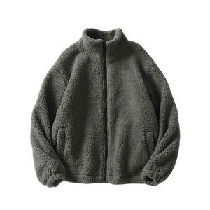 <b>Men's</b> Hooded <b>Sherpa</b> <b>Fleece</b> Jacket Windproof Canvas Patchwork Winter Coat for Outdoor Casual Wear - Product Image 1