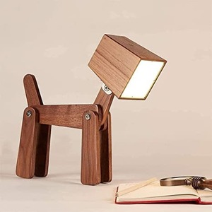 Lampe de Chevet LED Portable Rechargeable en Bois en Forme de Chien, Design Animal Mignon, Idéale pour Chambre d'Enfant et Salle d'Étude - Offre Spéciale - Product Image 3