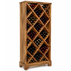 Estante para Botellas de Vino de Madera de Mango, de Pie, con Capacidad para 16 Botellas, Venta al por Mayor - Product Image 1