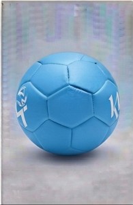 Blue Solid Color <b>Football</b> With Logo Design <b>Training</b> Soccer Ball - Product Image 3
